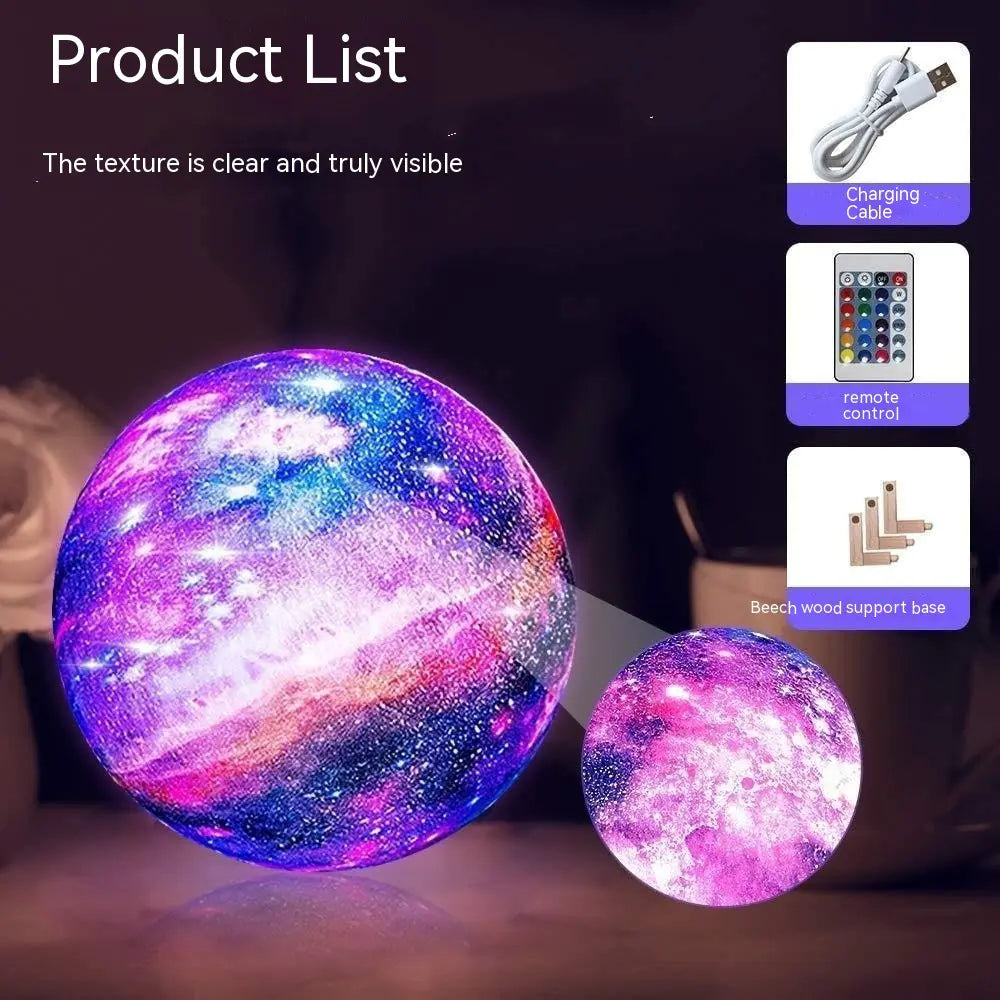3D Moon & Galaxy Light